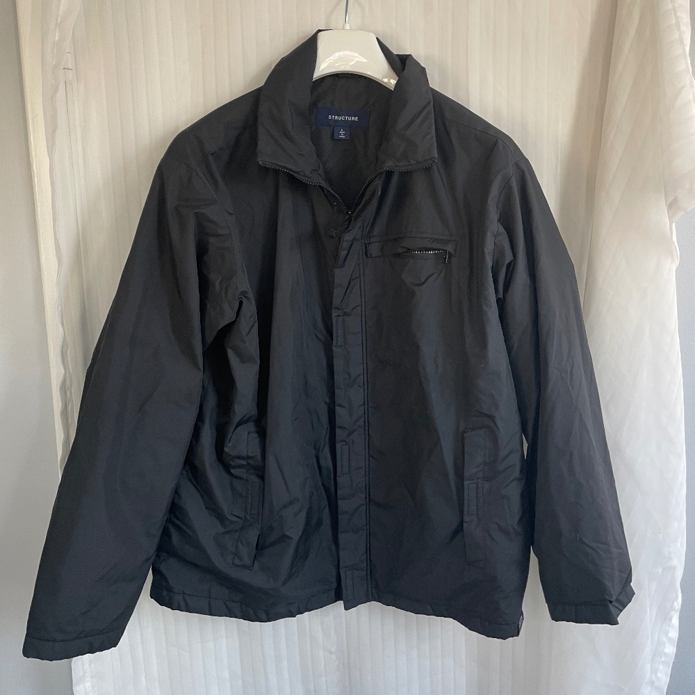 Structure Y2K Lightweight Black Jacket, Men's Large